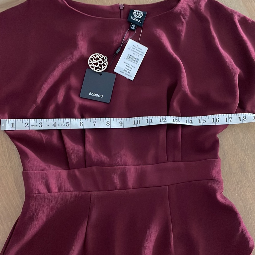 Wine colored dress - Picture 3 of 4